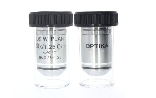 OPTIKA Objective Planachromat 100x/1,25 OIL with iris 